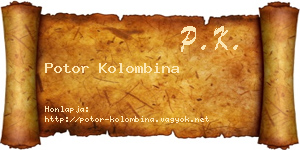 Potor Kolombina névjegykártya